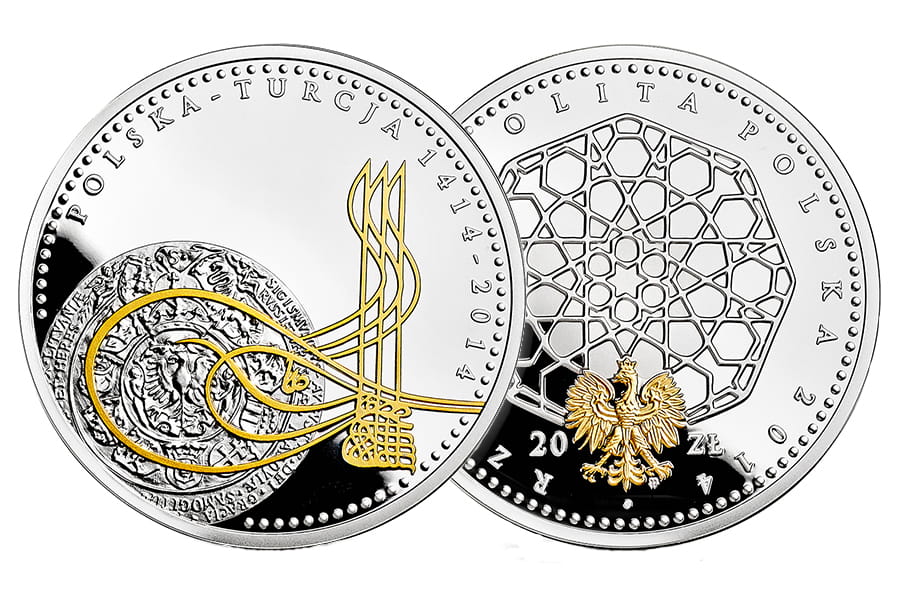 20 zł + 50 TRL 600 lat stosunków dyplomatycznych polsko-tureckich (komplet)