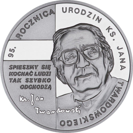 10 zł 95. rocznica urodzin ks. Jana Twardowskiego