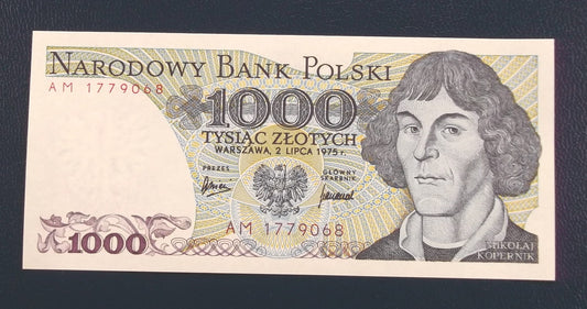 1000 zł Mikołaj KOPERNIK 1975 UNC