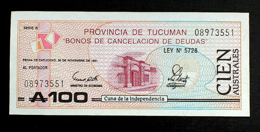 10 Australes -  Argentyna Provincia de Tucuman