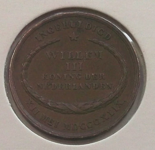 Żeton koronacyjny Willem III 1849-1890