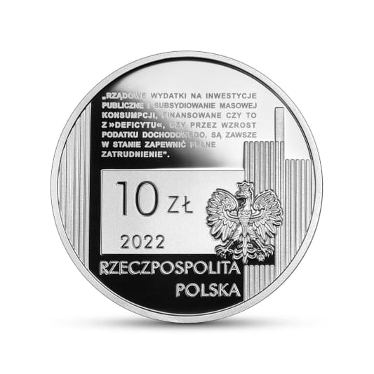 Moneta 10 zł Wielcy polscy ekonomiści – Michał Kalecki