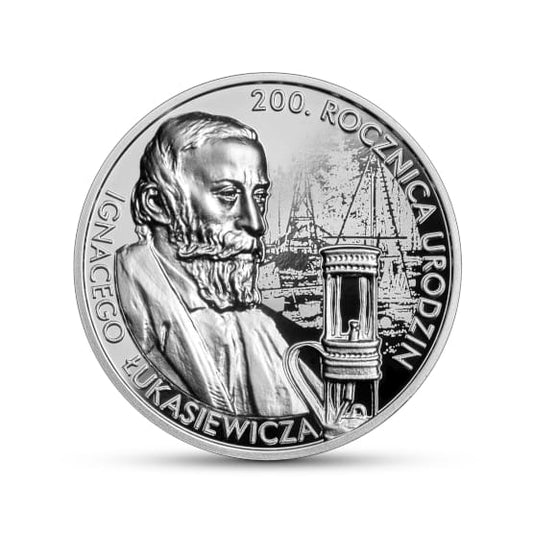Moneta 10 zł  200. rocznica urodzin Ignacego Łukasiewicza