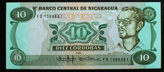 10 Cordobas - Nikaragua 1985 r.