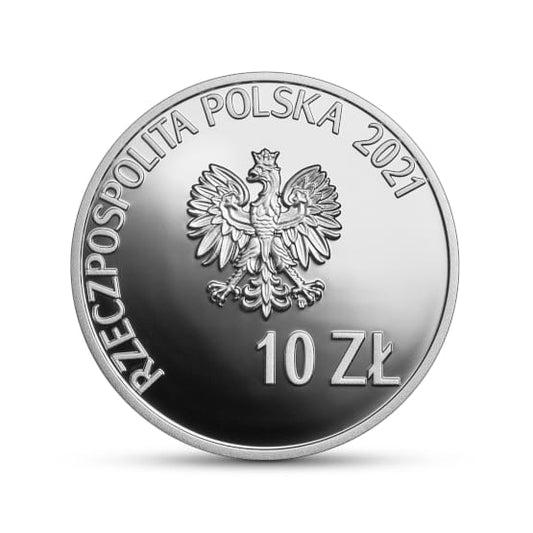 Moneta 10 zł 40. rocznica strajku w Wyższej Oficerskiej Szkole Pożarniczej