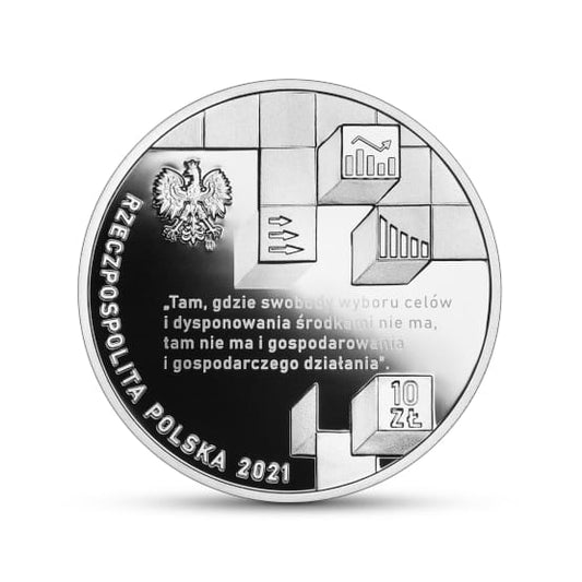 Moneta 10 zł Wielcy polscy ekonomiści – Edward Taylor